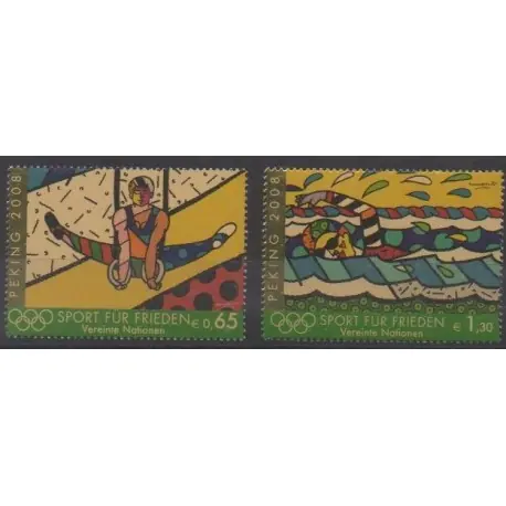 Nations Unies (ONU - Vienne) - 2008 - No 555/556 - Jeux Olympiques d'été Premium