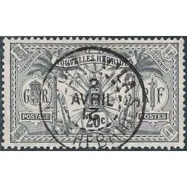 Prix Cassé Timbre de collection Nlles Hebrides - 029