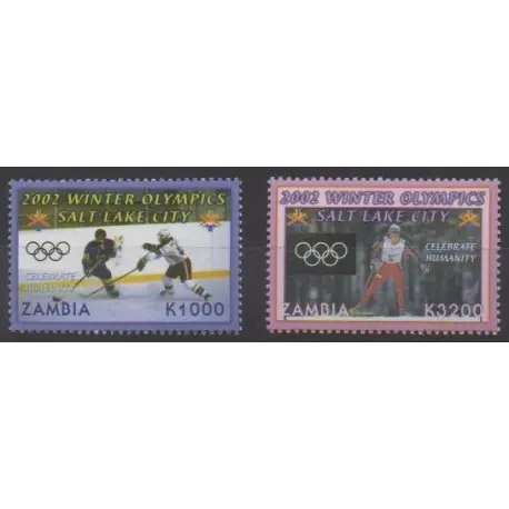 Zambie - 2002 - No 1208/1209 - Jeux olympiques d'hiver Nouvel Arrivage
