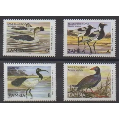 Achetez Aujourd’hui Zambie - 2001 - No 1089/1092 - Oiseaux