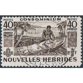 Haute Qualité Timbre de collection Nlles Hebrides - 150