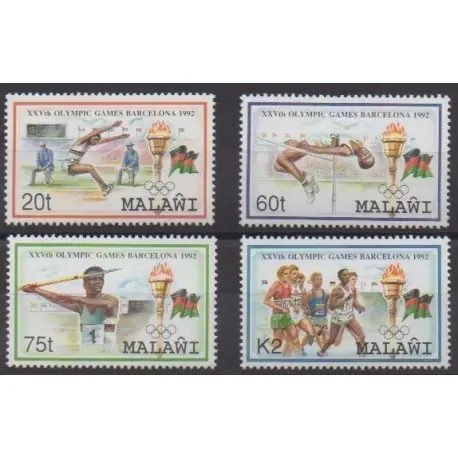Malawi - 1992 - No 609/612 - Jeux Olympiques d'été Haute Qualité