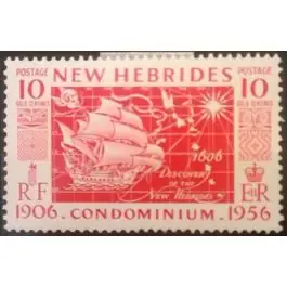 Timbre de collection Nlles Hebrides - 172 Réduction