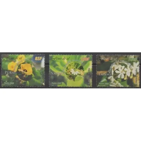 Polynésie - 2002 - No 677/679 - Fleurs Gros Lot
