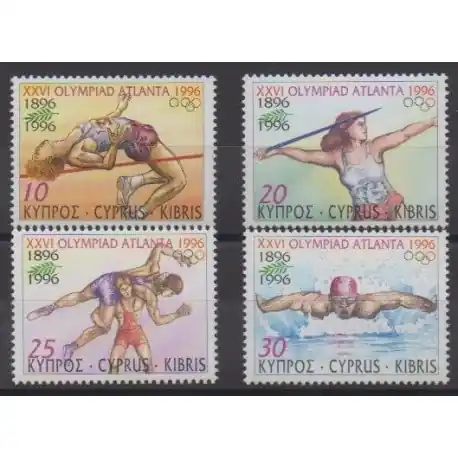 Chypre - 1996 - No 881/884 - Jeux Olympiques d'été Certifié