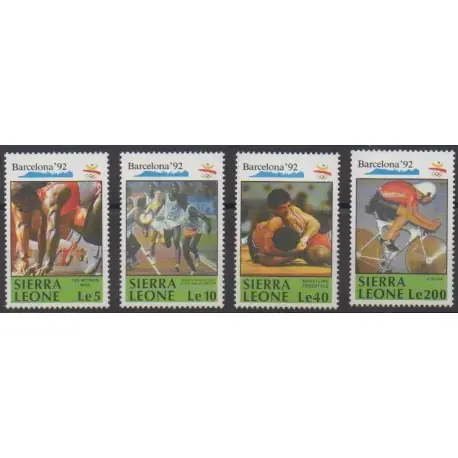 Bon Plan Sierra Leone - 1990 - No 1250/1253 - Jeux Olympiques d'été