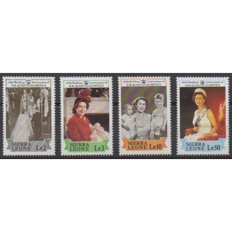 Vente Flash Sierra Leone - 1987 - No 872/875 - Royauté - Principauté