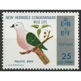 Fait Main Timbre de collection Nlles Hebrides - 382