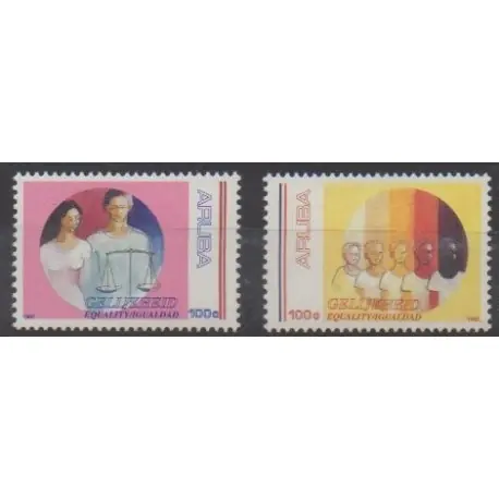 Aruba - 1992 - No 106/107 Retour Gratuit