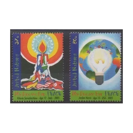 Meilleure Qualité Nations Unies (ONU - New-York) - 2005 - No 974/975