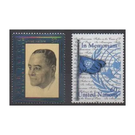 Nouveauté Nations Unies (ONU - New-York) - 2003 - No 912/913 - Célébrités