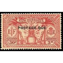 Timbre de collection Nlles Hebrides - Taxe 08 Dernière Chance