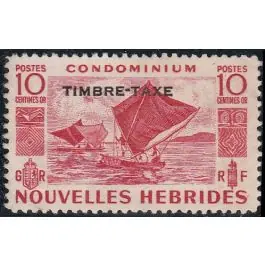 Timbre de collection Nlles Hebrides - Taxe 27 Artisanat