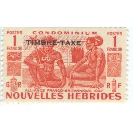 Timbre de collection Nlles Hebrides - Taxe 30 En Vogue