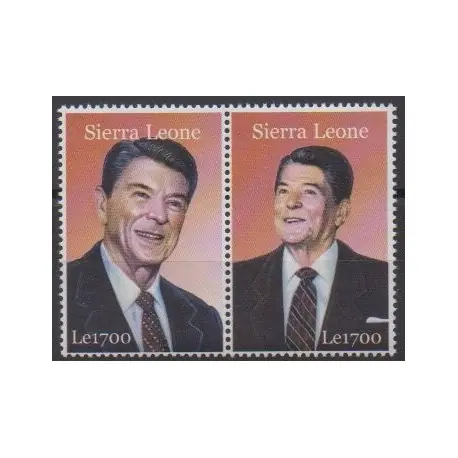 Premium Sierra Leone - 2002 - No 3616/3617 - Célébrités