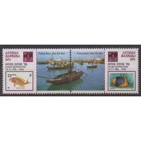 Antigua et Barbuda - 1994 - No 1661/1662 - Navigation - Timbres sur timbres Prix Promo