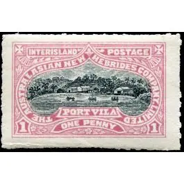 Timbre de collection Nlles Hebrides - Poste Locale 1 Nouvelle Collection