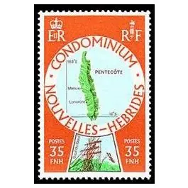 Certifié Timbre de collection Nlles Hebrides - 501