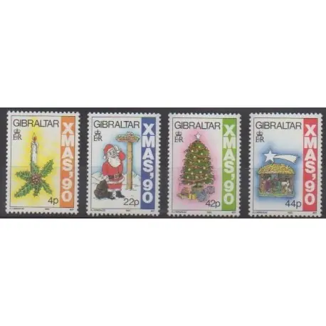 Bon Plan Gibraltar - 1990 - No 615/618 - Noël