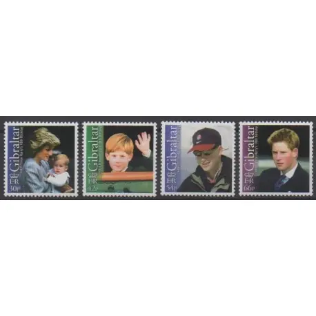 Paiement Sécurisé Gibraltar - 2002 - No 1019/1022 - Royauté - Principauté