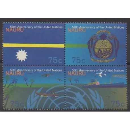 Nauru - 1995 - No 399/402 - Nations unies Expédition Rapide