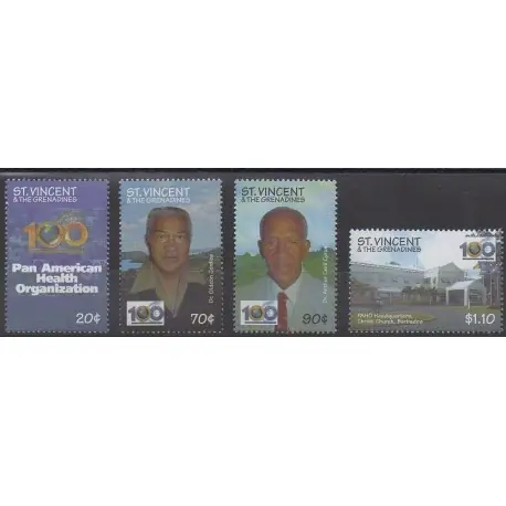 Livraison Gratuite Saint-Vincent - 2002 - No 4437/4440 - Santé ou Croix-Rouge