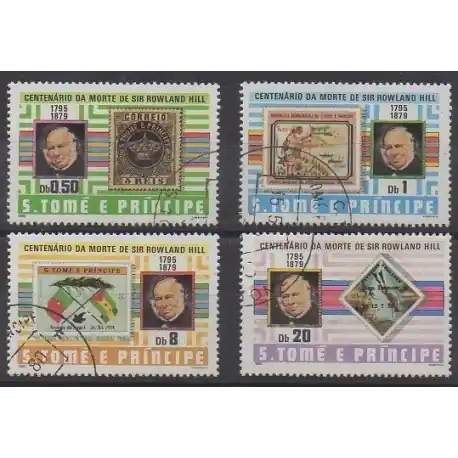 Commande En Gros Saint-Thomas et Prince - 1980 - No 590/593 - Timbres sur timbres - Oblitérés
