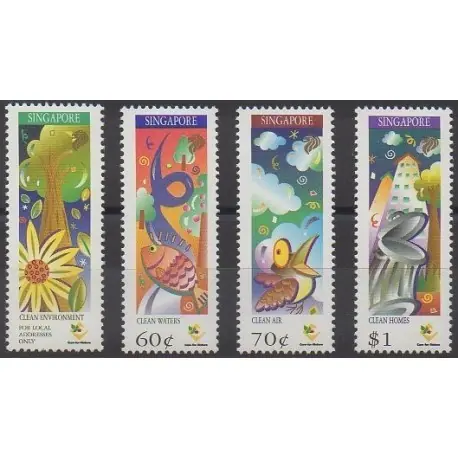 Prix Choc Singapour - 1997 - No 838/841 - Environnement