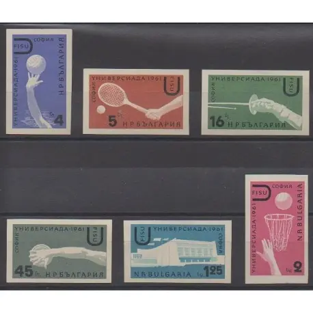 Bulgarie - 1961 - No 1074/1079 - Sports divers Prix Cassé