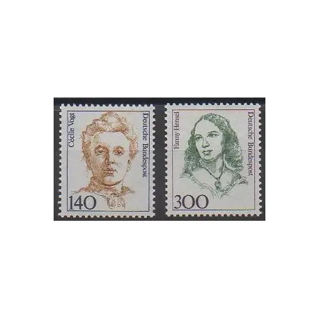 Achat Immédiat Allemagne occidentale (RFA) - 1989 - No 1264/1265 - Célébrités