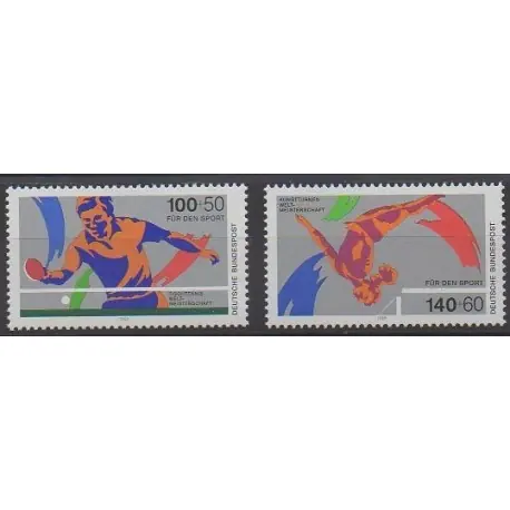 Allemagne occidentale (RFA) - 1989 - No 1240/1241 - Sports divers Vente Directe