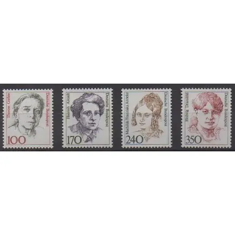 Promotion Allemagne occidentale (RFA) - 1988 - No 1222/1225 - Célébrités