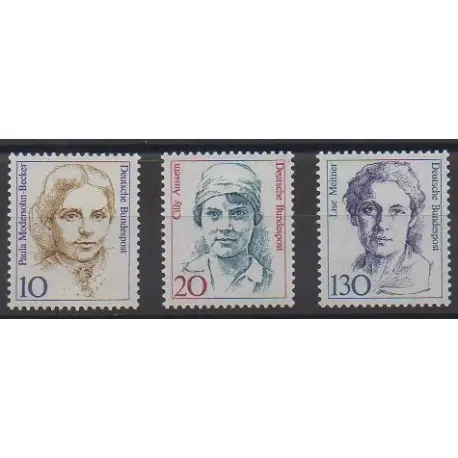 Authentique Allemagne occidentale (RFA) - 1988 - No 1191/1193 - Célébrités