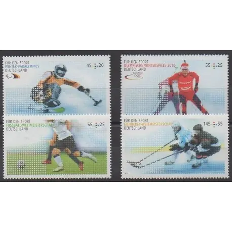 Original Allemagne - 2010 - No 2606/2607 - 2613/2614 - Sports divers