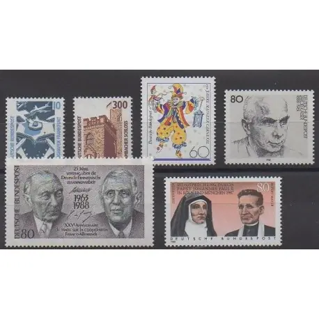 Allemagne occidentale (RFA) - 1988 - No 1179/1184 Quantité Limitée