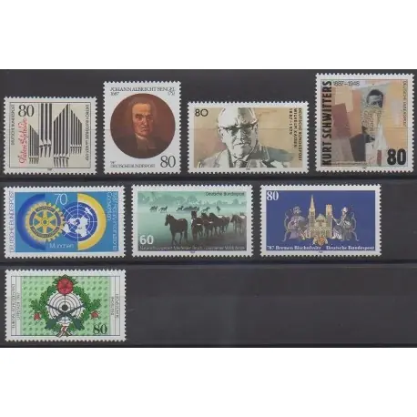 Allemagne occidentale (RFA) - 1987 - No 1155/1162 Haute Qualité