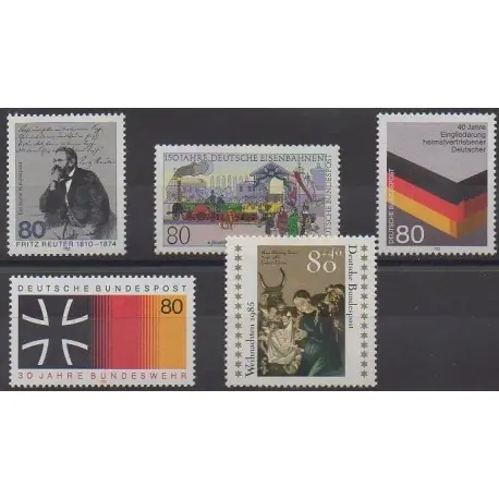 Allemagne occidentale (RFA) - 1985 - No 1095/1099 Expédié Aujourd’hui