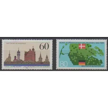Allemagne occidentale (RFA) - 1985 - No 1072/1073 Réduction
