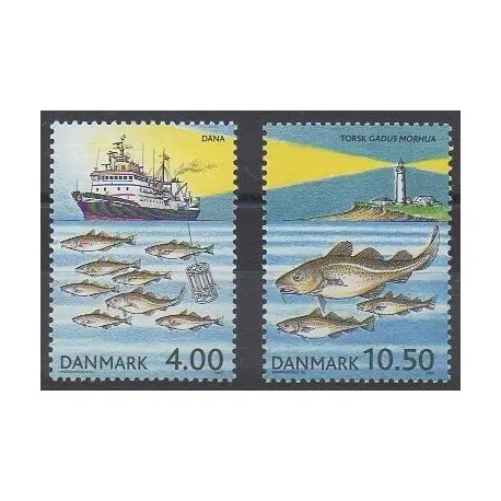 Original Danemark - 2002 - No 1319/1320 - Vie marine