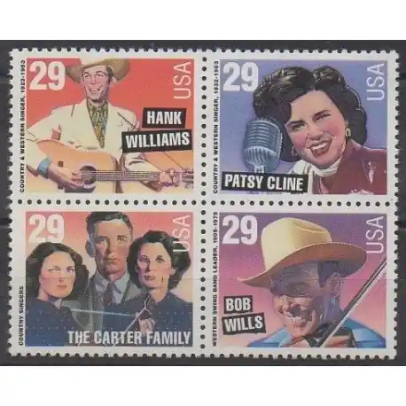 Vente Flash États-Unis - 1993 - No 2187/2189A - Musique