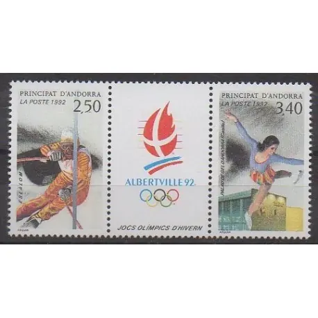 Andorre - 1992 - No 414A - Jeux olympiques d'hiver Offre Du Jour