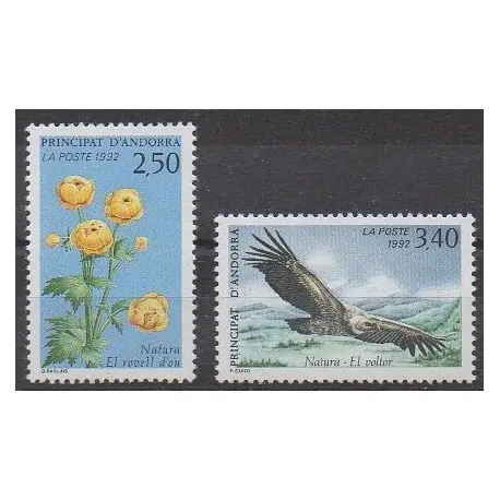 Meilleur Choix Andorre - 1992 - No 420/421 - Fleurs - Oiseaux