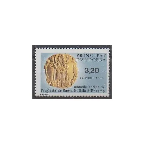 Top Qualité Andorre - 1990 - No 397 - Monnaies, billets ou médailles