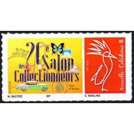 Timbre de collection Nouvelle-Caledonie - 1394 Autoadhsif « Salon des Collectionneurs Noumea - Cagou Rouge » Solde