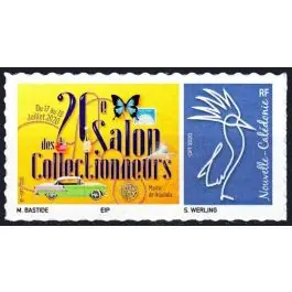 Offre Du Jour Timbre de collection Nouvelle-Caledonie - 1395 Autoadhsif « Salon des Collectionneurs Noumea - Cagou Bleu »