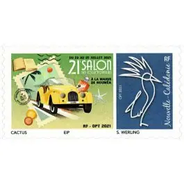 Dernière Chance Timbre de collection Nouvelle-Caledonie - 1407B Autoadhsif « Salon des Collectionneurs Noumea - Cagou Bleu »