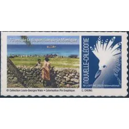 Top Vente Timbre de collection Nouvelle-Caledonie - 1451 Autoadhsif « 70 ans de la disparition de la Monique - Cagou Bleu »