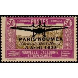 Timbre de collection Nouvelle-Caledonie - Poste Arienne 002 Remise