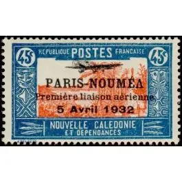 Timbre de collection Nouvelle-Caledonie - Poste Arienne 014 Artisanat