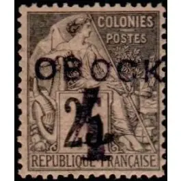Meilleure Qualité Timbre de collection Obock - 25